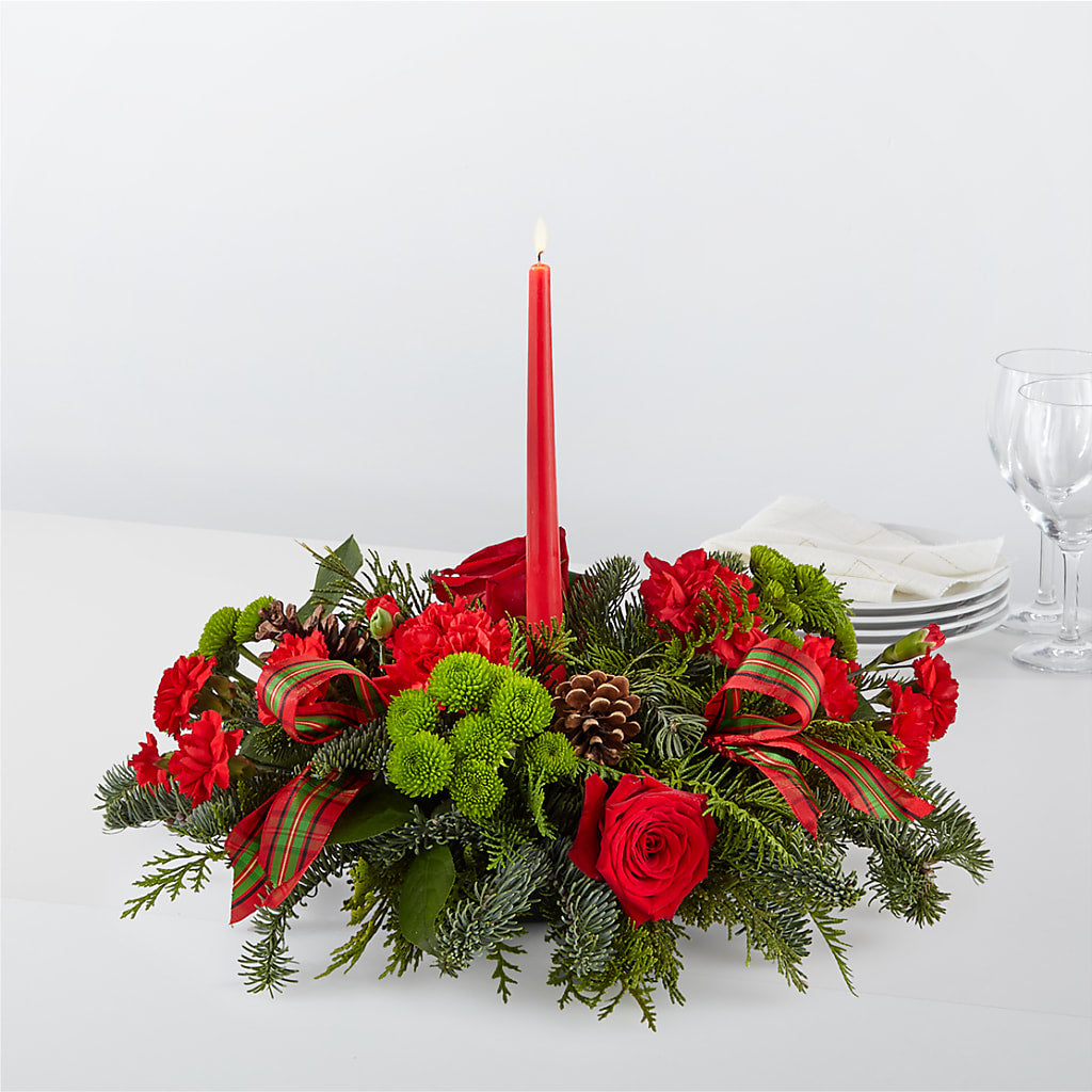 By the Candlelight Centerpiece – Flowers By Dillenbecks, Johnson City NY