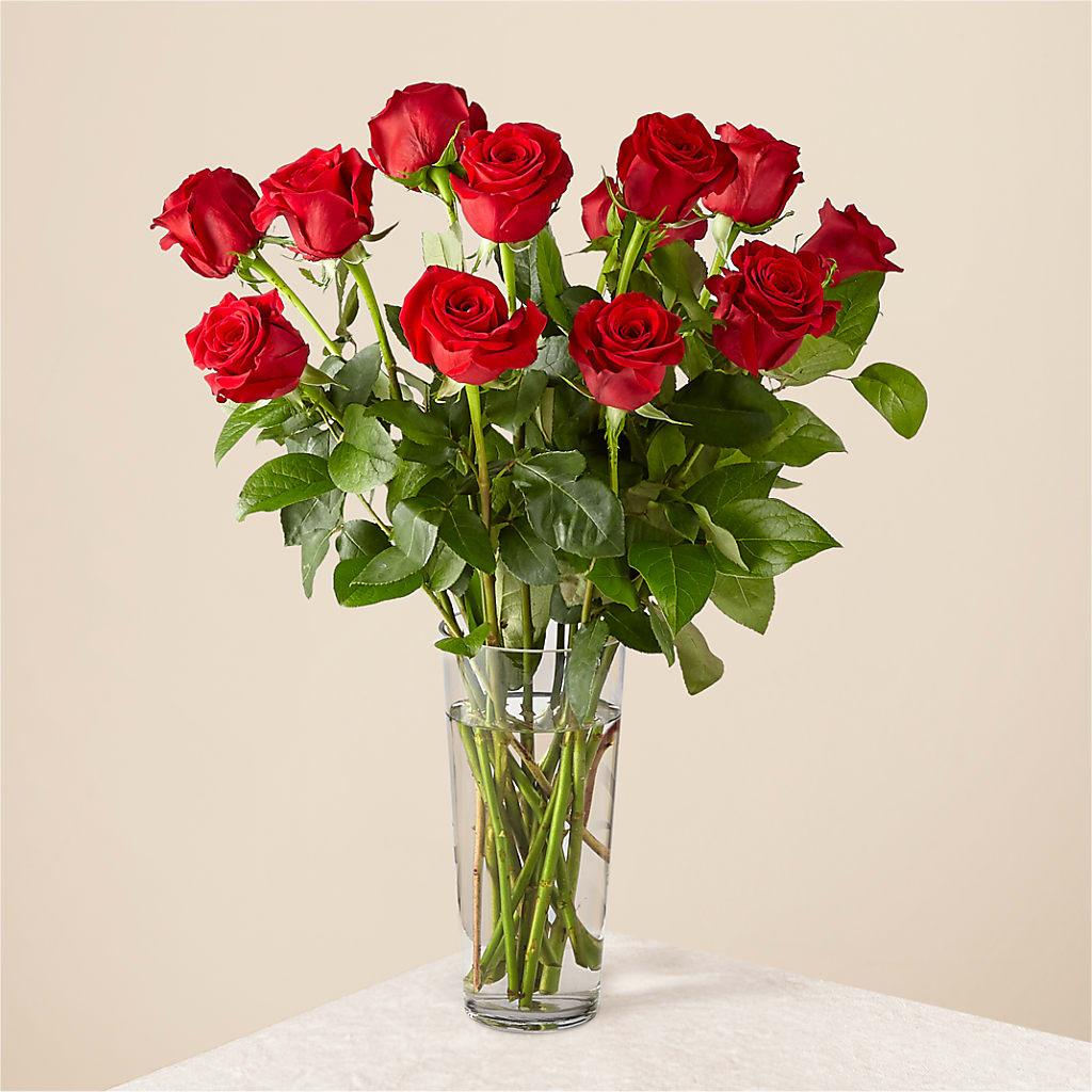 Long Stem Red Rose Bouquet – Flowers By Dillenbecks, Johnson City NY