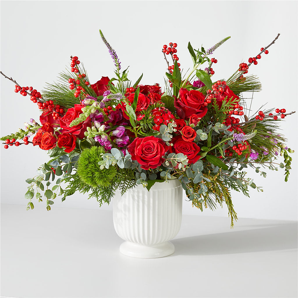 Big Red Bow Bouquet – Flowers By Dillenbecks, Johnson City NY