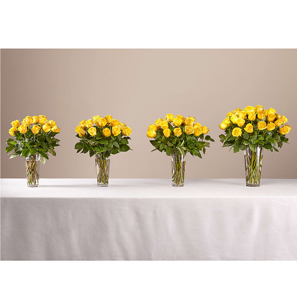 Long Stem Yellow Rose Bouquet – Flowers By Dillenbecks, Johnson City NY