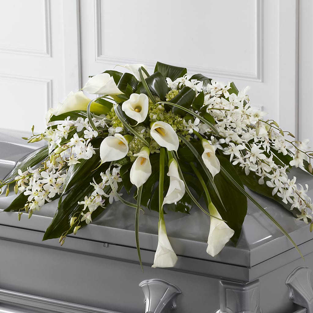 Angel Wings Casket Spray – Flowers By Dillenbecks, Johnson City NY