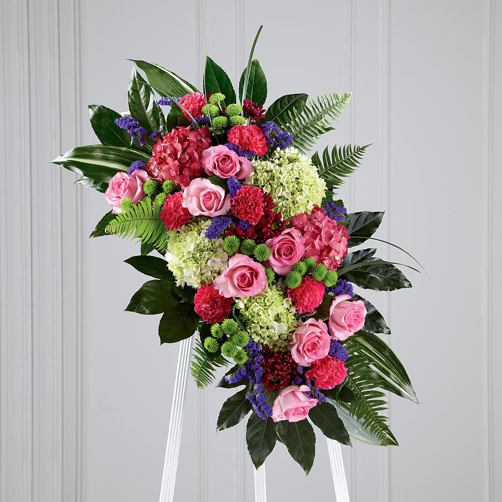 Refreshing Mix Standing Spray – Flowers By Dillenbecks, Johnson City NY