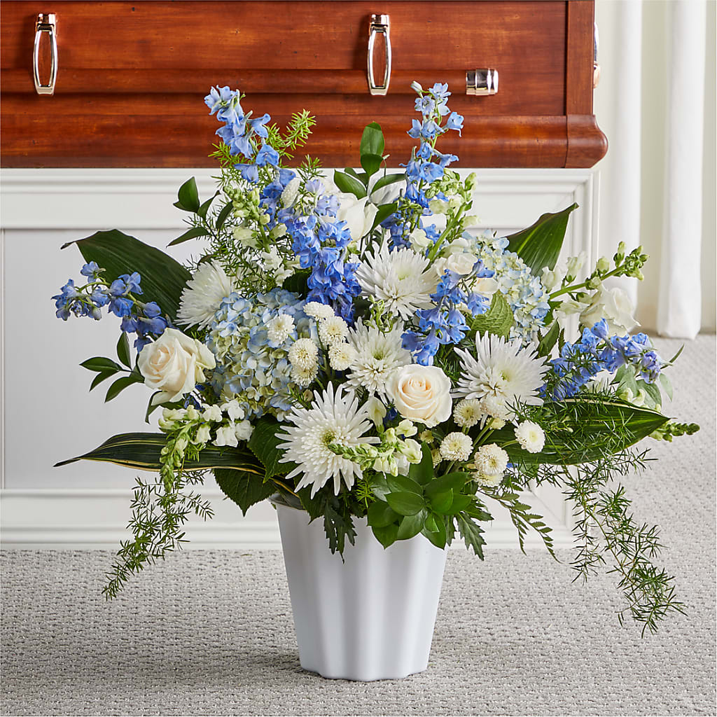 Everlasting Memories Floor Basket – Flowers By Dillenbecks, Johnson City NY