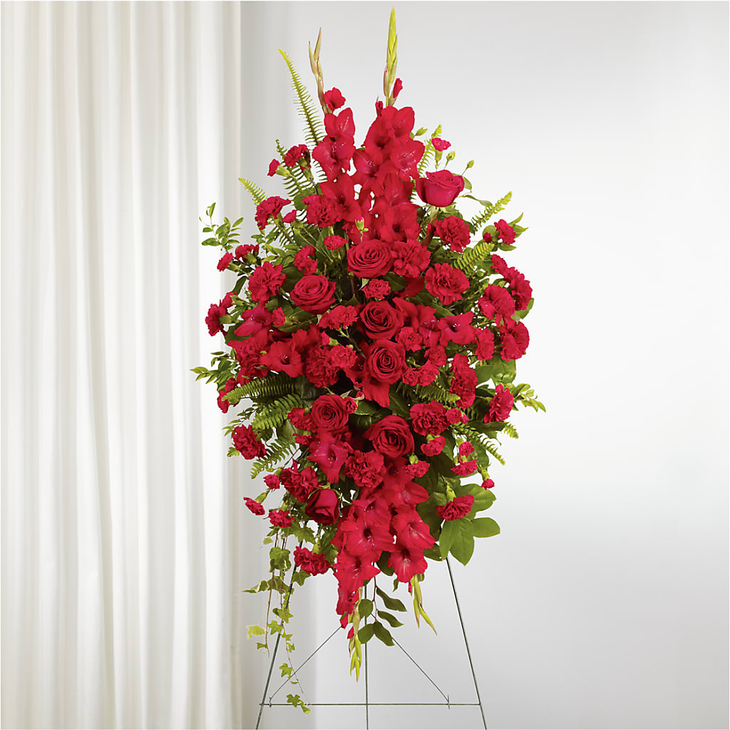 From the Heart Standing Spray – Flowers By Dillenbecks, Johnson City NY