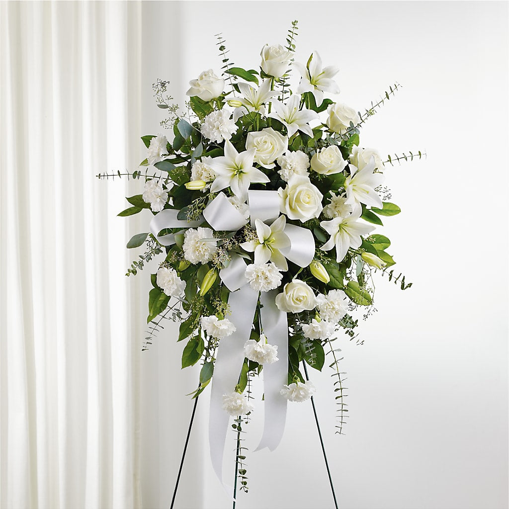 With Care Standing Spray – Flowers By Dillenbecks, Johnson City NY