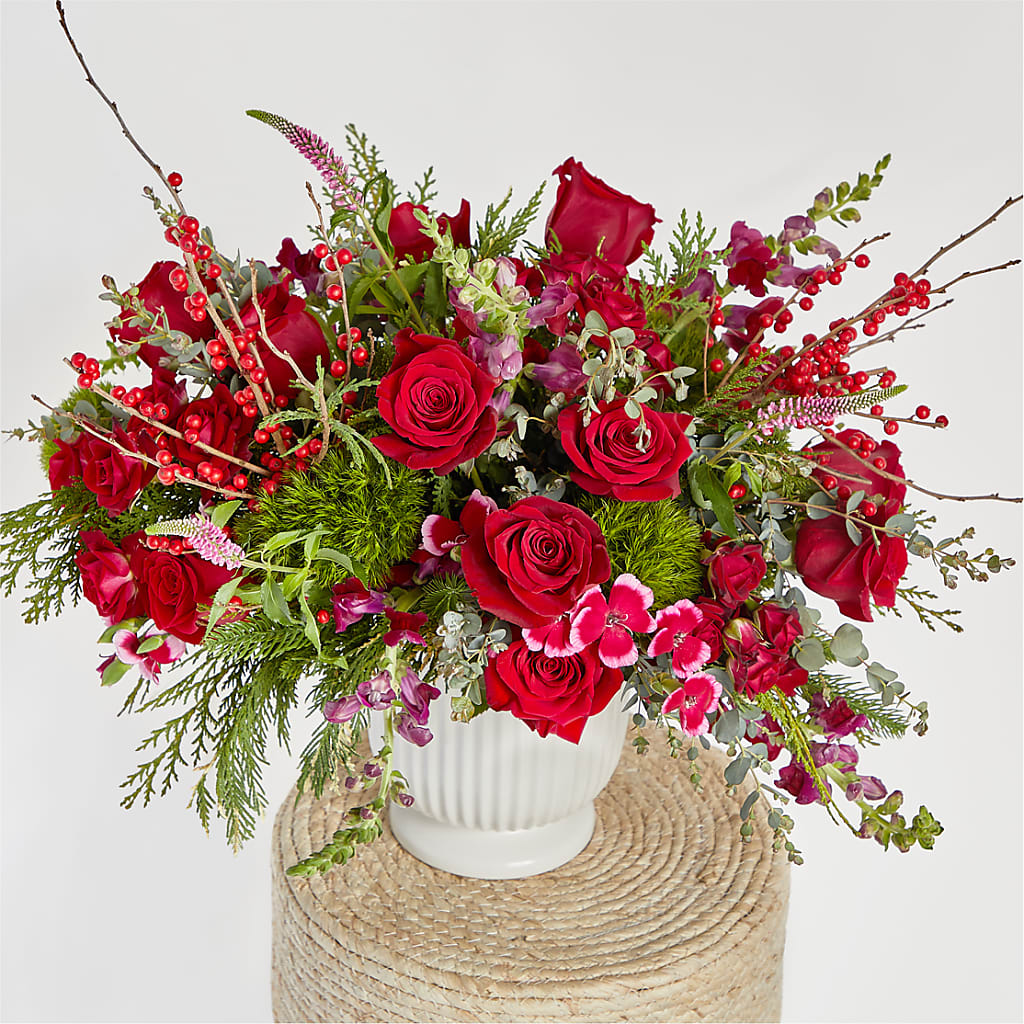 Big Red Bow Bouquet –  Flowers By Dillenbecks, Johnson City NY