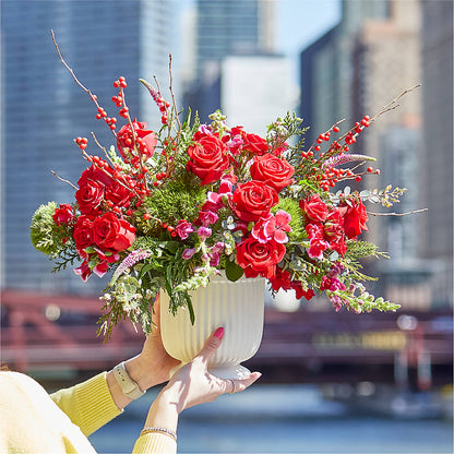 Big Red Bow Bouquet –  Flowers By Dillenbecks, Johnson City NY