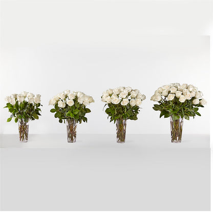 Long Stem White Rose Bouquet –  Flowers By Dillenbecks, Johnson City NY