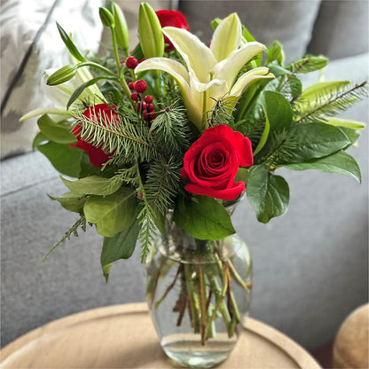 Sparkling Snowflakes Bouquet –  Flowers By Dillenbecks, Johnson City NY