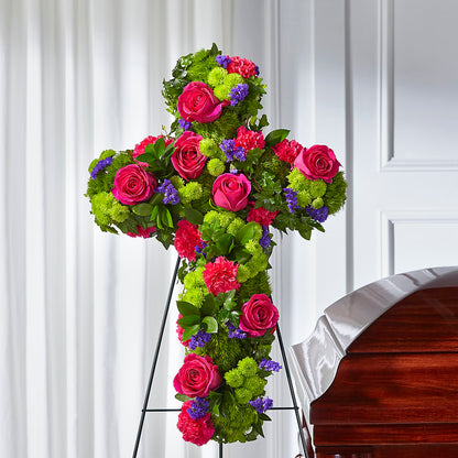 Tribute Rose Floral Cross –  Flowers By Dillenbecks, Johnson City NY