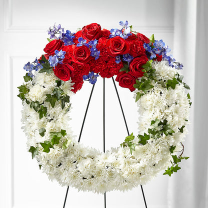 Patriotic Passion Wreath –  Flowers By Dillenbecks, Johnson City NY