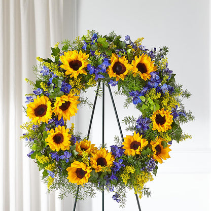 Bright Rays Wreath –  Flowers By Dillenbecks, Johnson City NY