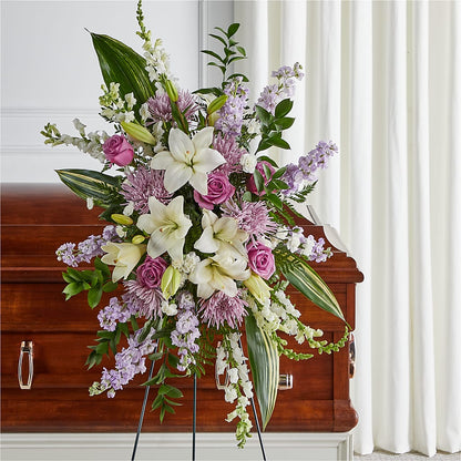 Grateful Hearts Standing Spray –  Flowers By Dillenbecks, Johnson City NY