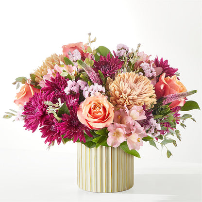 Berry Cobbler Bouquet with Ivory Vase –  Flowers By Dillenbecks, Johnson City NY