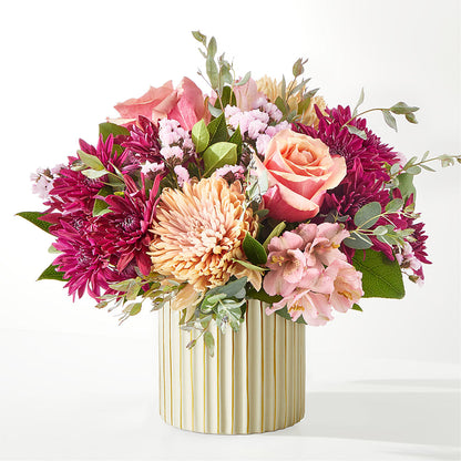 Berry Cobbler Bouquet with Ivory Vase –  Flowers By Dillenbecks, Johnson City NY