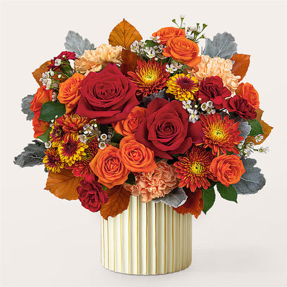 Merlot Bouquet with Ivory Vase –  Flowers By Dillenbecks, Johnson City NY