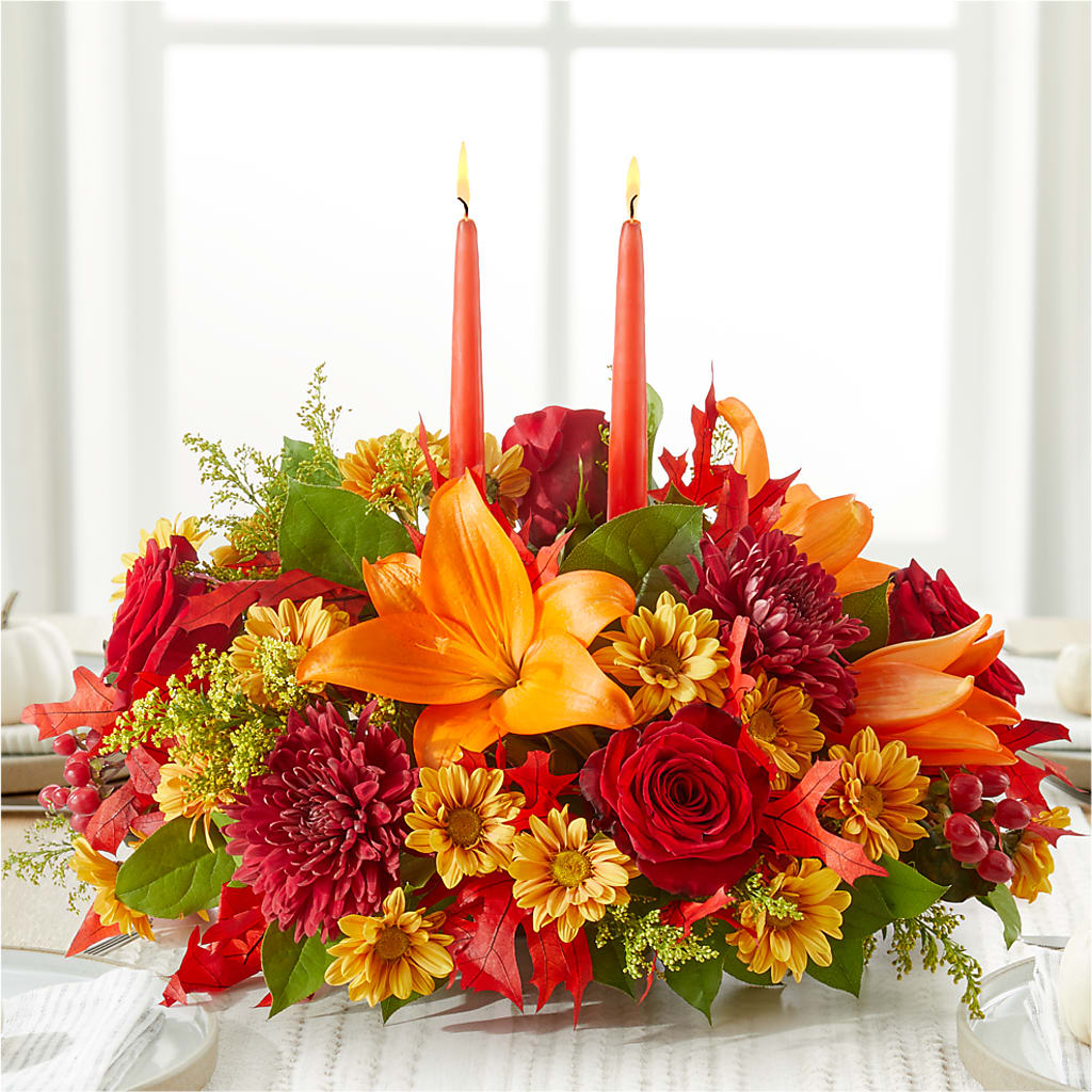 Autumn's Embrace Centerpiece –  Flowers By Dillenbecks, Johnson City NY