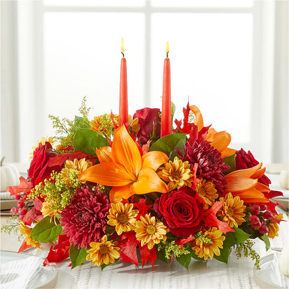 Autumn's Embrace Centerpiece –  Flowers By Dillenbecks, Johnson City NY