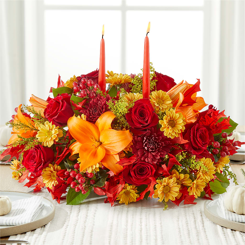 Autumn's Embrace Centerpiece –  Flowers By Dillenbecks, Johnson City NY