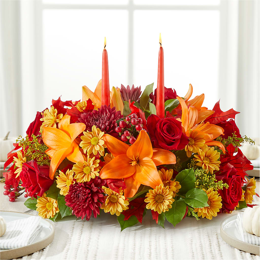 Autumn's Embrace Centerpiece –  Flowers By Dillenbecks, Johnson City NY
