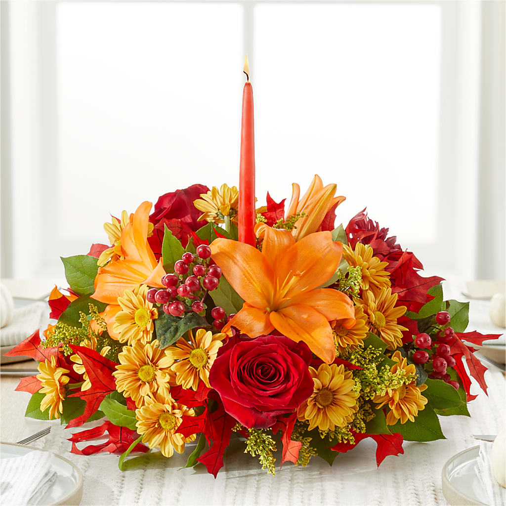 Autumn's Embrace Centerpiece –  Flowers By Dillenbecks, Johnson City NY