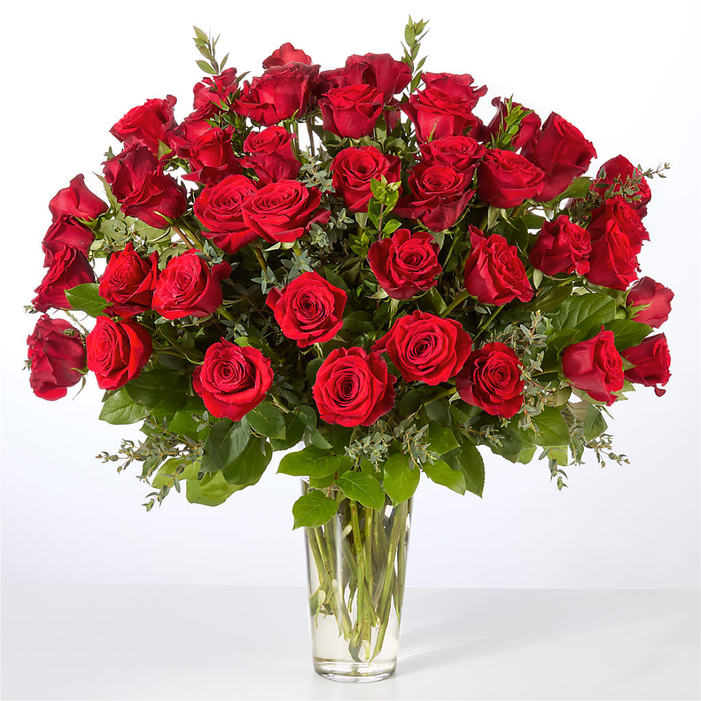 Forever Yours Fifty Stem Red Rose Bouquet –  Flowers By Dillenbecks, Johnson City NY